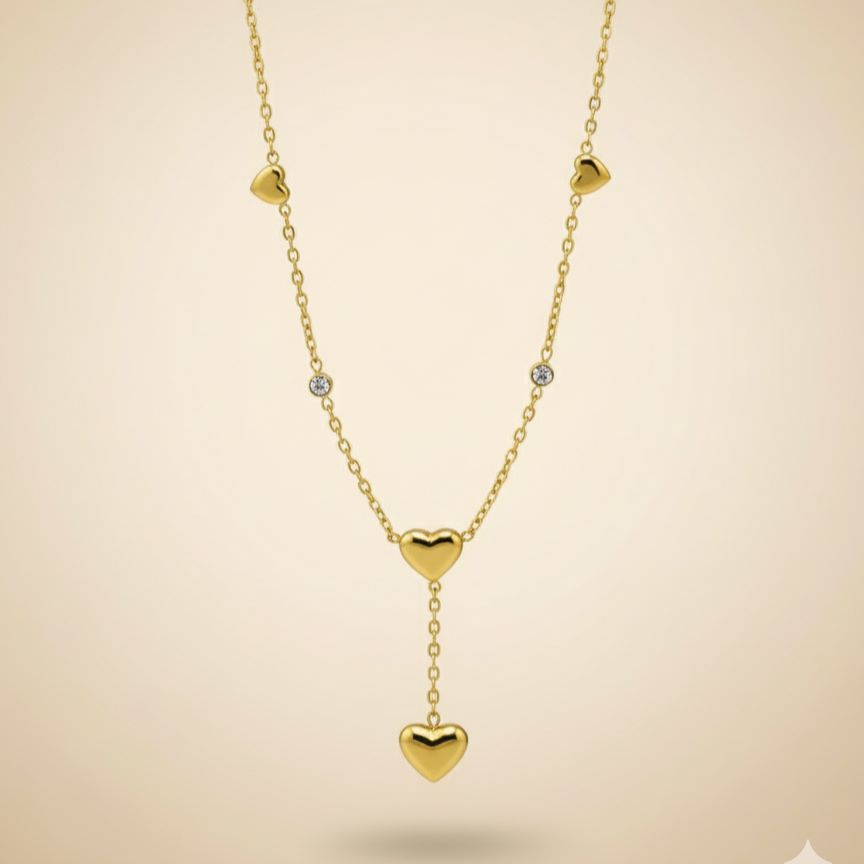 Amore Drop Heart Necklace