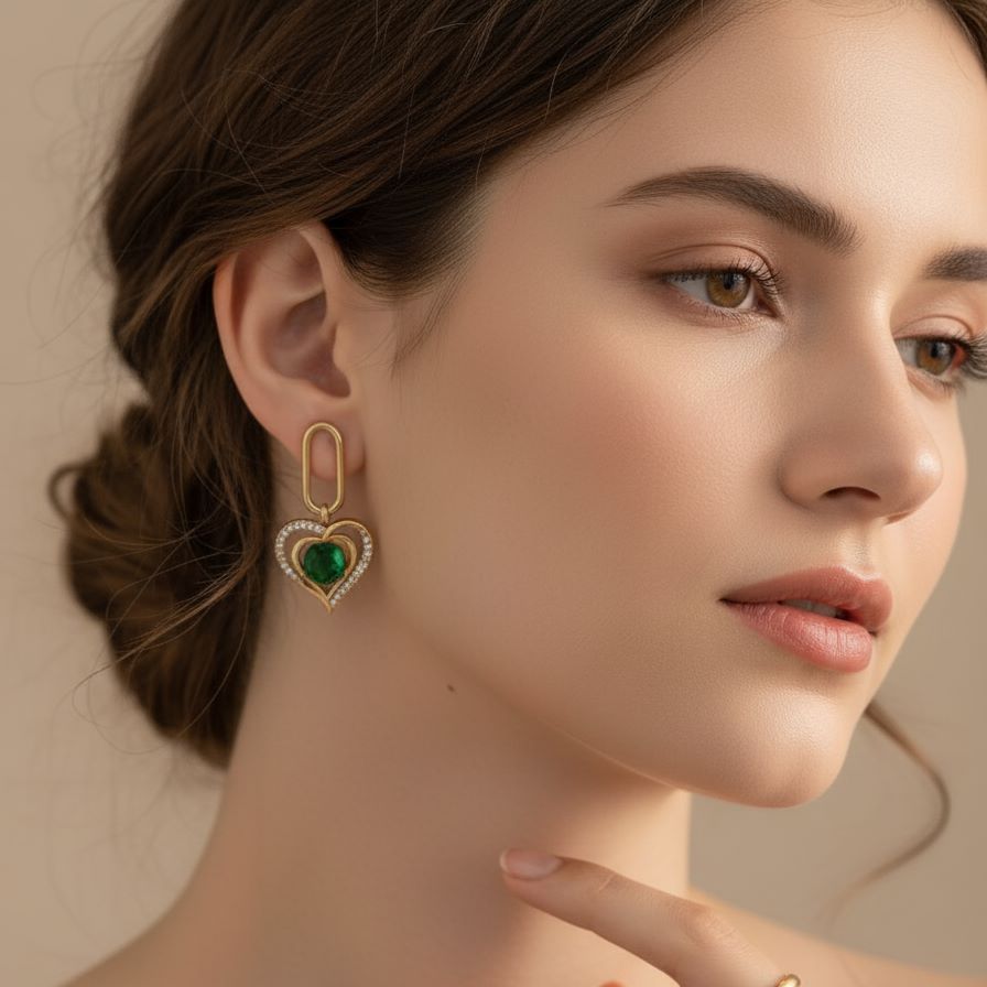 Articulated Heart Drop Earrings