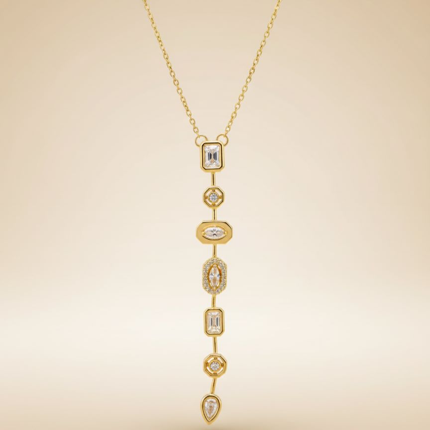 Artisan Gem Drop Pendant Necklace