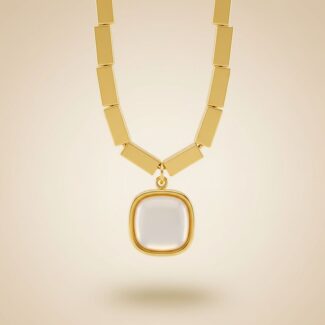 Aura Cushion Pendant Necklace