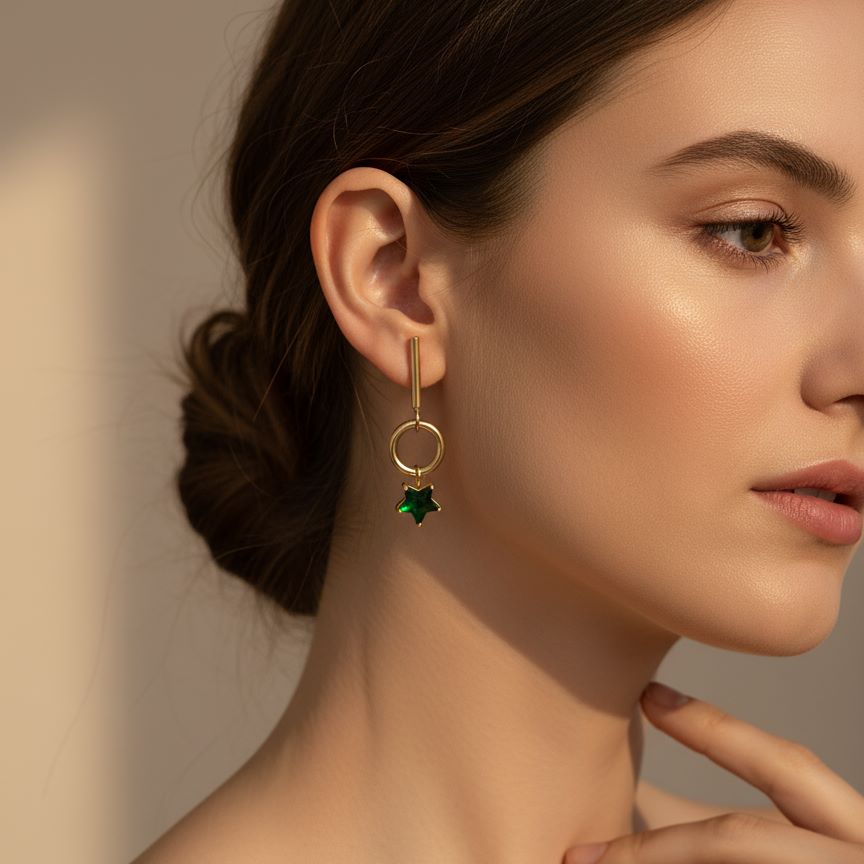 Celestial Star Drop Earrings