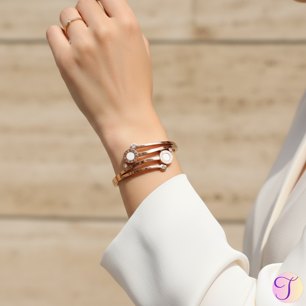 Eternal Parallels Golden Anti-Tarnish Kada Bracelet