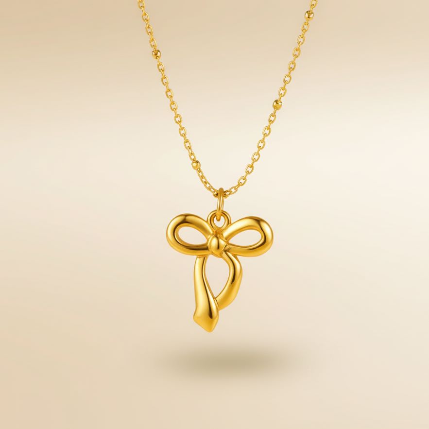 Gilded Knot Pendant Necklace