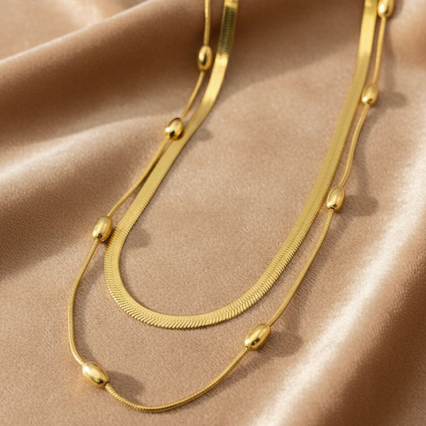 Venetian Duo Layered Necklace