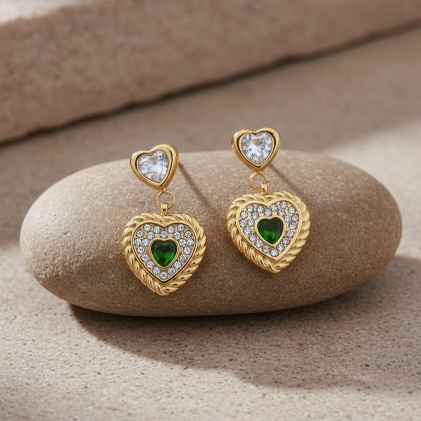 Veridian Love Drop Earrings