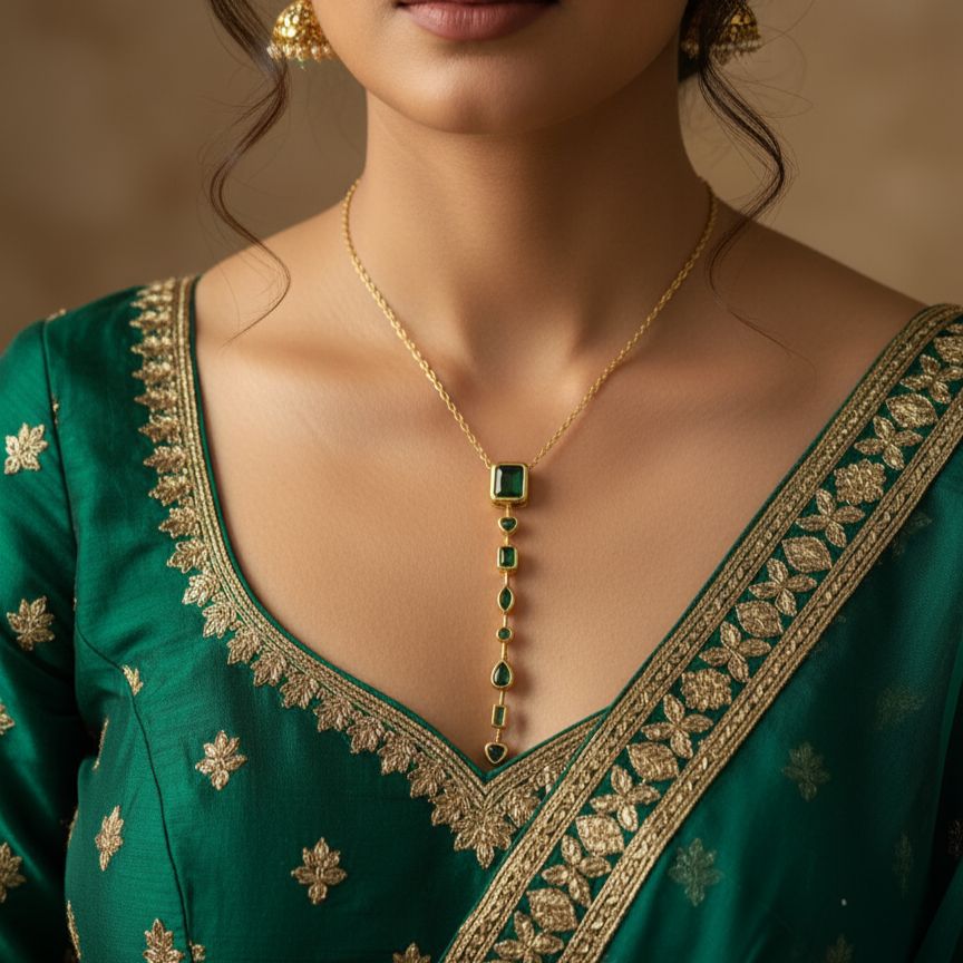 Veridian Cascade Pendant Necklace