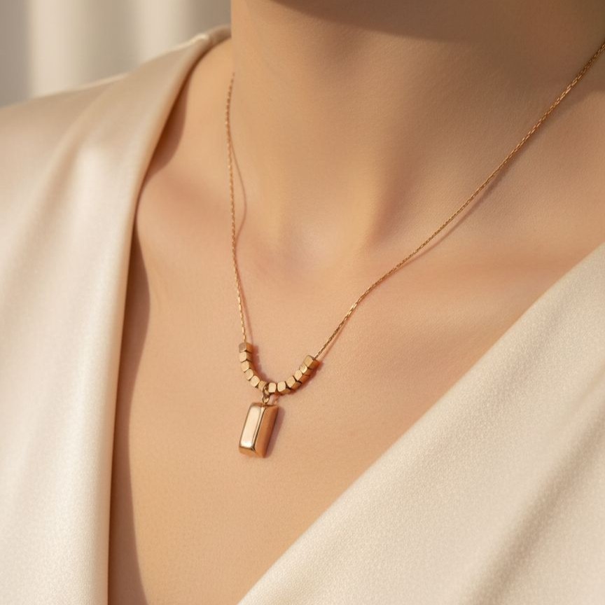 Aurelia Charm Antii Tarnish Gold Pendant Necklace