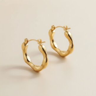 Aurora Wave Hoop Earrings