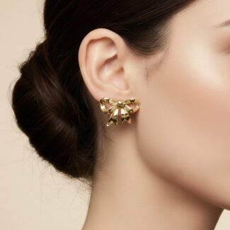 Elegance Ribbon Stud Earrings