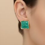 Emerald Swirl Stud Earrings