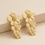 Gilded Petal Drop Earrings