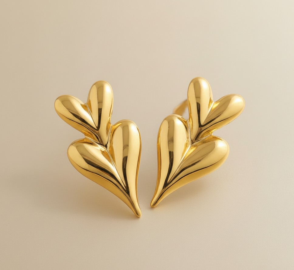Golden Vine Stud Earrings