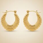 Honeycomb Dome Hoop Earrings