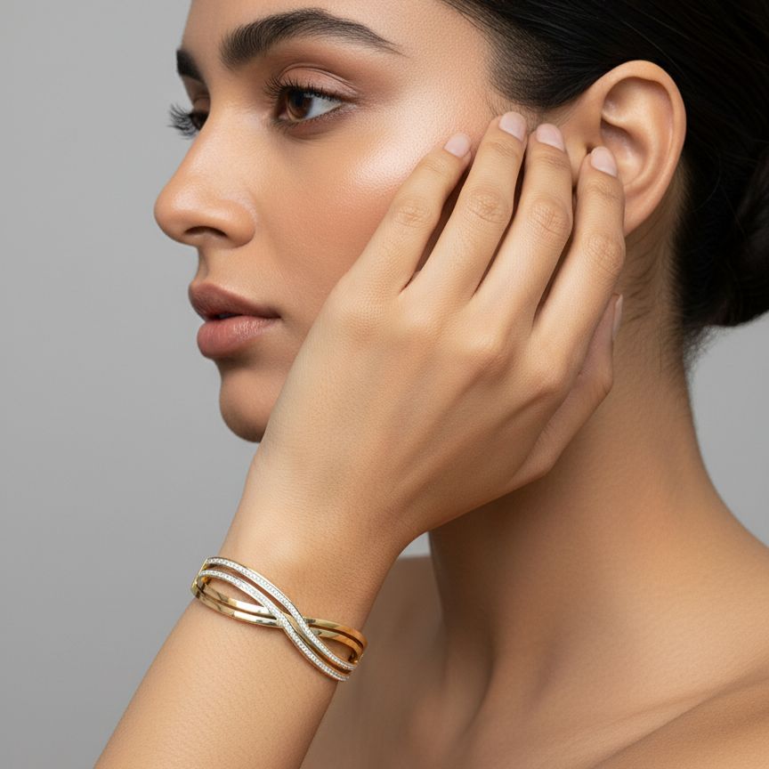 Infinity Swirl Anti-Tarnish Premium Kada