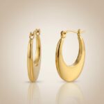 Lustrous Crescent Hoop Earrings