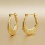 Regal Crest Hoop Earrings