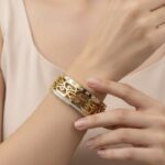 Royal Swirl Anti-Tarnish Gold Crystal Bracelet