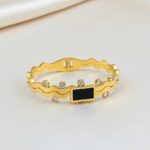 Serpentine Onyx Anti-Tarnish Wave Kada