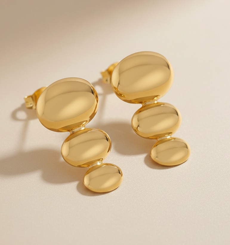 Sleek Faceted Hoop Earrings