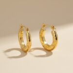 Sunburst Texture Hoop Earrings
