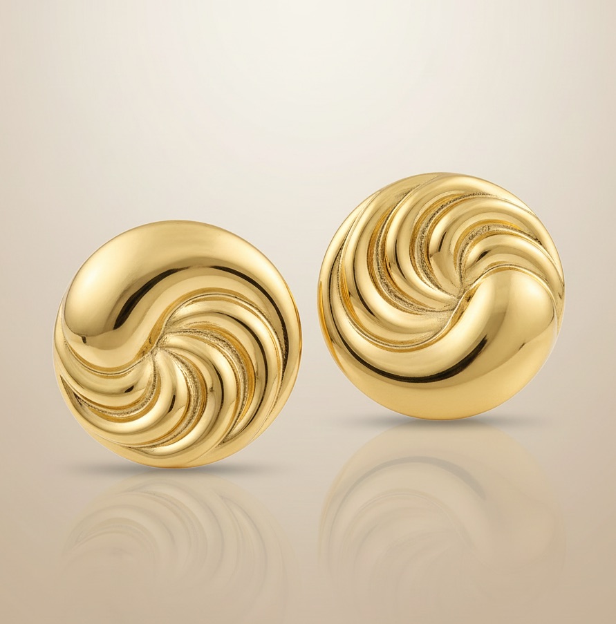 Swirl Vortex Stud Earrings