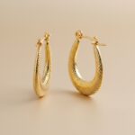 Textured Creole Hoop Earrings