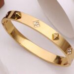 Gold-Tone Studded Kada