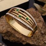 Anti-Tarnish Green Stone Kada