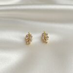 Leaf-Shaped Stud Earrings