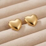 Heart Shaped Stud Earrings
