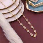 Gold Marquise Link Necklace