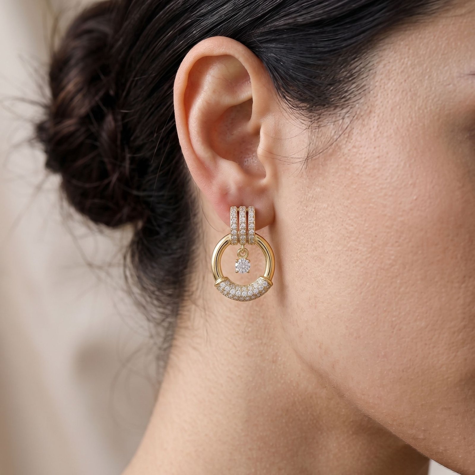 anti tarnish womens earring-