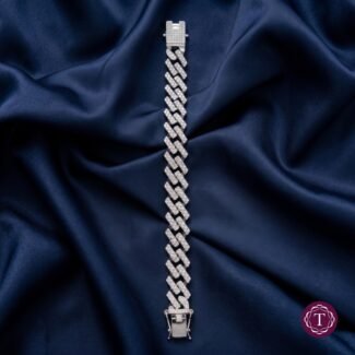 Anti-Tarnish Men's Pave Link Bracelet